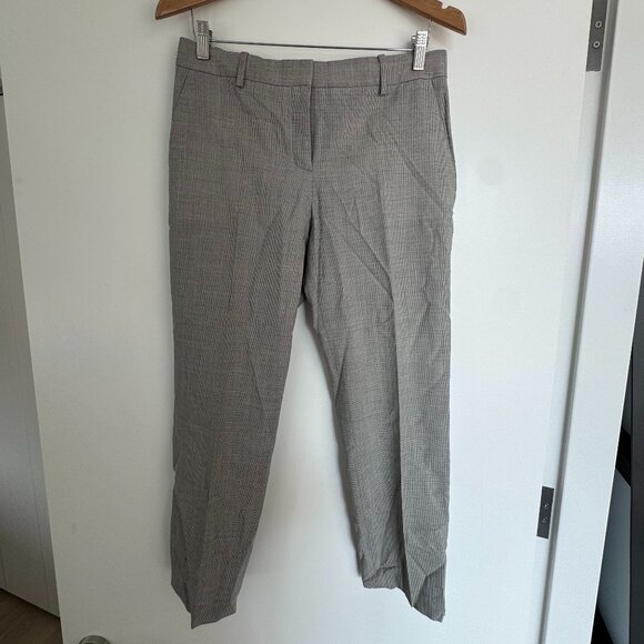 THEORY micro-check slim trousers — Size 6 - Picture 1 of 3